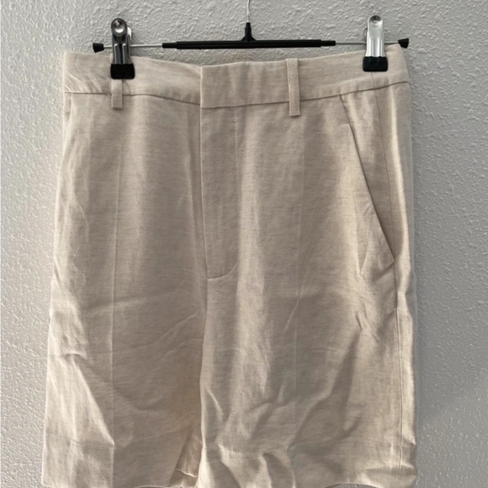 High Waisted Linen Shorts